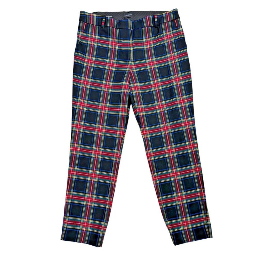 Talbots Hampshire Ankle Pants Plaid Wool Blend Women’s 12